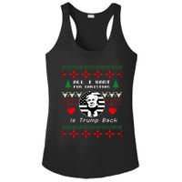 All I Want For Christmas Is Trump Back And New President Ladies PosiCharge Competitor Racerback Tank