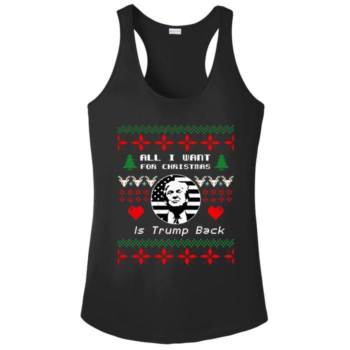 All I Want For Christmas Is Trump Back And New President Ladies PosiCharge Competitor Racerback Tank