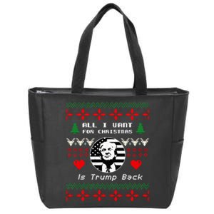 All I Want For Christmas Is Trump Back And New President Zip Tote Bag