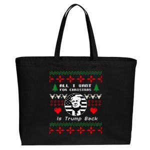 All I Want For Christmas Is Trump Back And New President Cotton Canvas Jumbo Tote