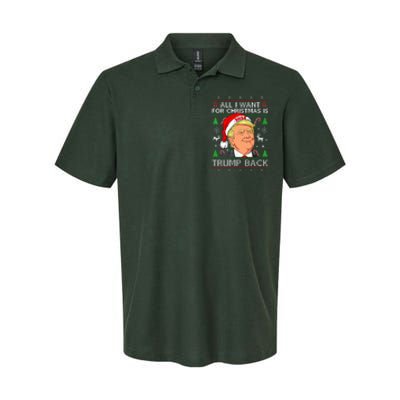 All I Want For Christmas Is Trump Back 2024 Ugly Sweater Softstyle Adult Sport Polo