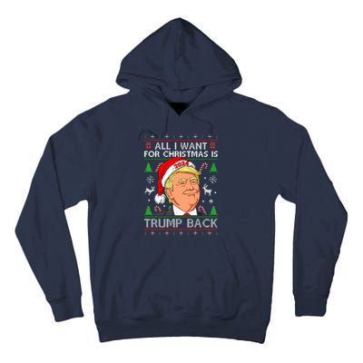 All I Want For Christmas Is Trump Back 2024 Ugly Sweater Tall Hoodie