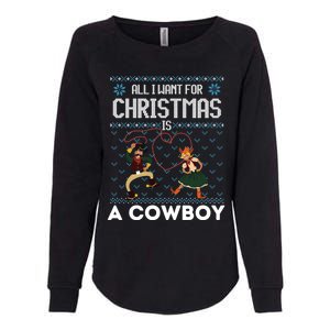 All I Want For Christmas Is A Horse Cow Ugly Xmas Sweater Gift Womens California Wash Sweatshirt