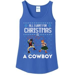 All I Want For Christmas Is A Horse Cow Ugly Xmas Sweater Gift Ladies Essential Tank