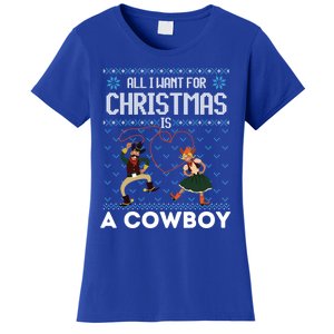 All I Want For Christmas Is A Horse Cow Ugly Xmas Sweater Gift Women's T-Shirt