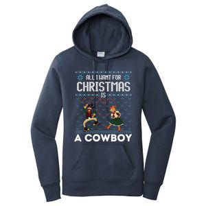 All I Want For Christmas Is A Horse Cow Ugly Xmas Sweater Gift Women's Pullover Hoodie