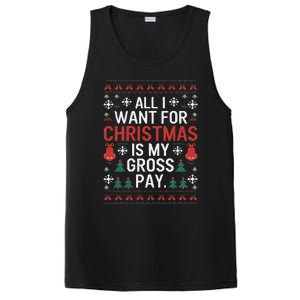 All I Want For Christmas Is My Gross Pay Joke PosiCharge Competitor Tank