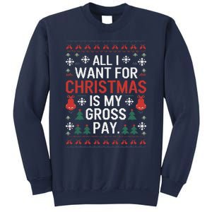 All I Want For Christmas Is My Gross Pay Joke Sweatshirt