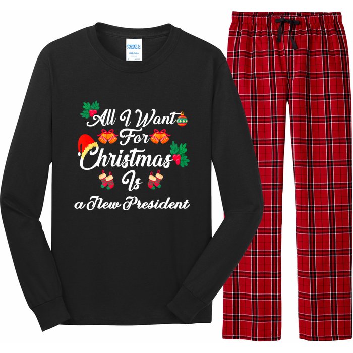 All I Want For Christmas Is New President Long Sleeve Pajama Set