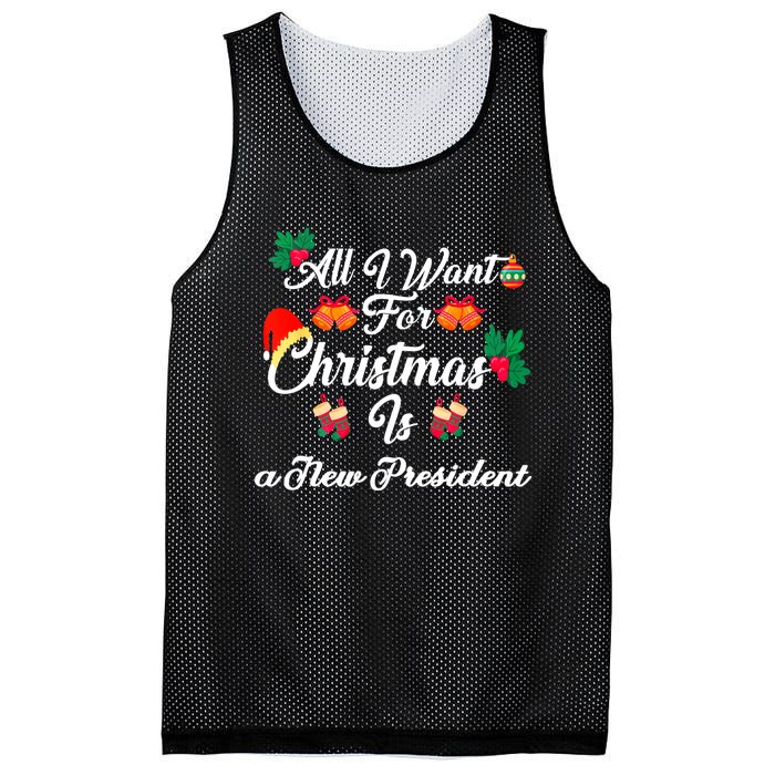 All I Want For Christmas Is New President Mesh Reversible Basketball Jersey Tank