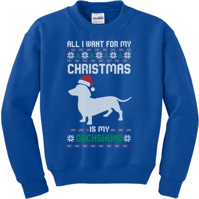 All I Want For My Christmas Dachshund Doxie Dog Ugly Xmas Pj Great Gift Kids Sweatshirt