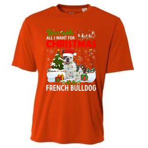 All I Want For Christmas Is A French Bulldog Family Pajamas Gift Cooling Performance Crew T-Shirt