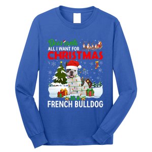 All I Want For Christmas Is A French Bulldog Family Pajamas Gift Long Sleeve Shirt