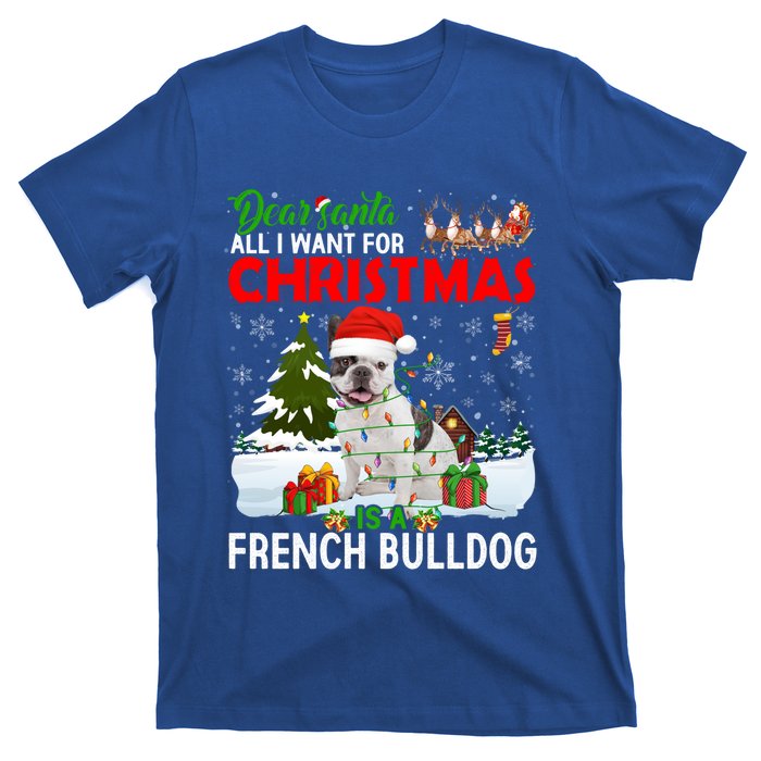 All I Want For Christmas Is A French Bulldog Family Pajamas Gift T-Shirt