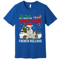 All I Want For Christmas Is A French Bulldog Family Pajamas Gift Premium T-Shirt