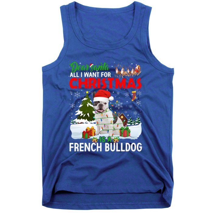 All I Want For Christmas Is A French Bulldog Family Pajamas Gift Tank Top