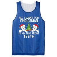 All I Want For Christmas Is My Two Front Teeth Funny Gift Mesh Reversible Basketball Jersey Tank