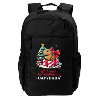 All I Want For Christmas Is A Capybara Cute Capybara Daily Commute Backpack