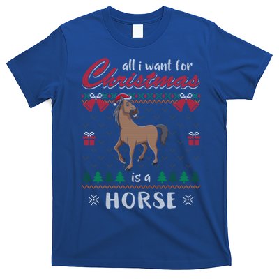 All I Want For Christmas Is A Horse Ugly Christmas Sweater Gift T-Shirt