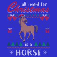 All I Want For Christmas Is A Horse Ugly Christmas Sweater Gift Visor