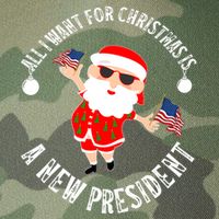 All I Want For Christmas Is A New President Gingerbread Man Legacy Tie Dye Trucker Hat