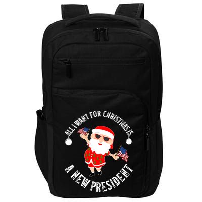 All I Want For Christmas Is A New President Gingerbread Man Impact Tech Backpack