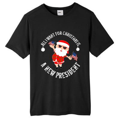 All I Want For Christmas Is A New President Gingerbread Man Tall Fusion ChromaSoft Performance T-Shirt