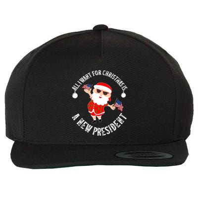 All I Want For Christmas Is A New President Gingerbread Man Wool Snapback Cap