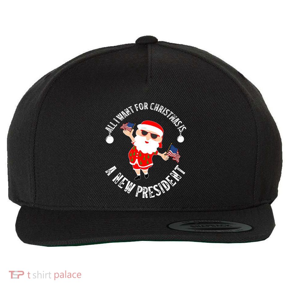 All I Want For Christmas Is A New President Gingerbread Man Wool Snapback Cap