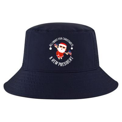All I Want For Christmas Is A New President Gingerbread Man Cool Comfort Performance Bucket Hat