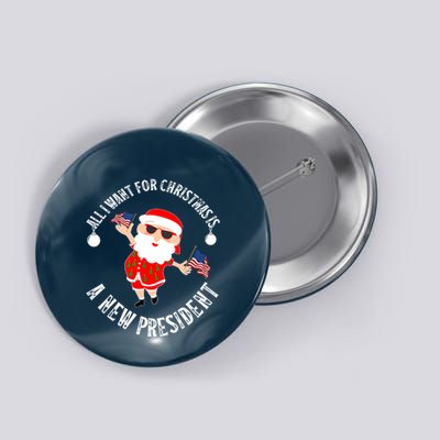 All I Want For Christmas Is A New President Gingerbread Man Button