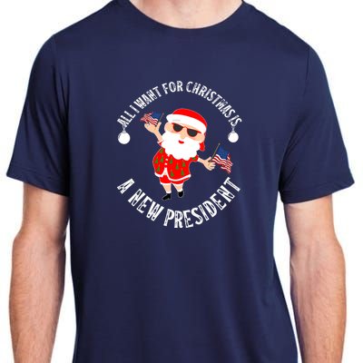 All I Want For Christmas Is A New President Gingerbread Man Adult ChromaSoft Performance T-Shirt