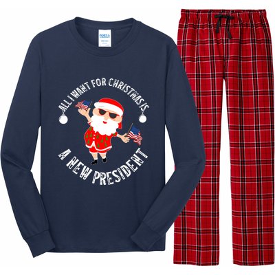 All I Want For Christmas Is A New President Gingerbread Man Long Sleeve Pajama Set