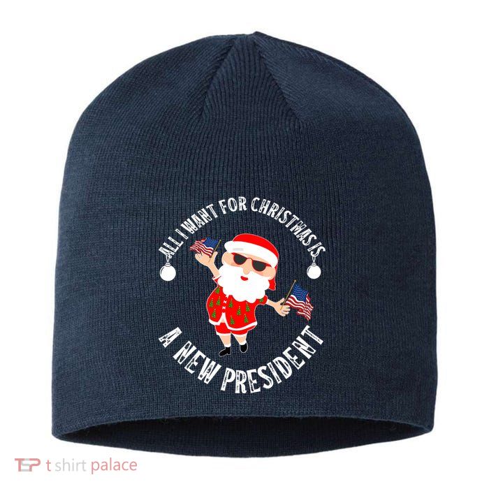 All I Want For Christmas Is A New President Gingerbread Man Sustainable Beanie