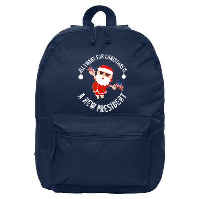All I Want For Christmas Is A New President Gingerbread Man 16 in Basic Backpack