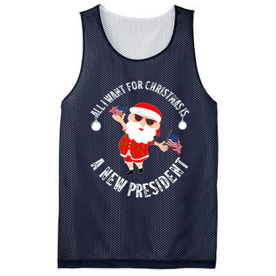 All I Want For Christmas Is A New President Gingerbread Man Mesh Reversible Basketball Jersey Tank