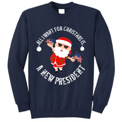 All I Want For Christmas Is A New President Gingerbread Man Tall Sweatshirt