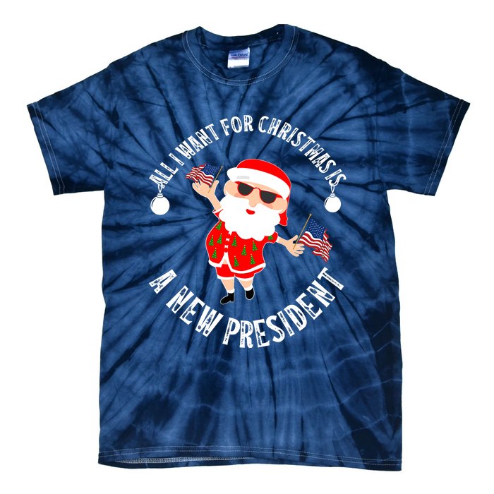 All I Want For Christmas Is A New President Gingerbread Man Tie-Dye T-Shirt