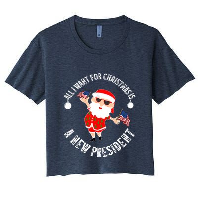 All I Want For Christmas Is A New President Gingerbread Man Crop Top