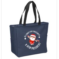 All I Want For Christmas Is A New President Gingerbread Man Zip Tote Bag