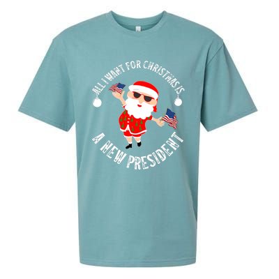 All I Want For Christmas Is A New President Gingerbread Man Sueded Cloud Jersey T-Shirt