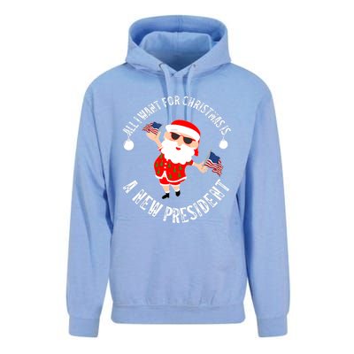 All I Want For Christmas Is A New President Gingerbread Man Unisex Surf Hoodie