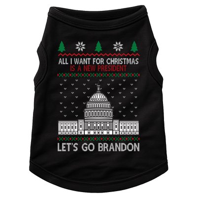All I Want For Christmas Is A New President Let's Go Brandon Doggie Tank