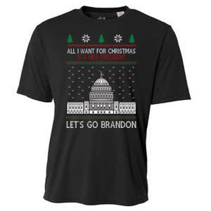 All I Want For Christmas Is A New President Let's Go Brandon Cooling Performance Crew T-Shirt