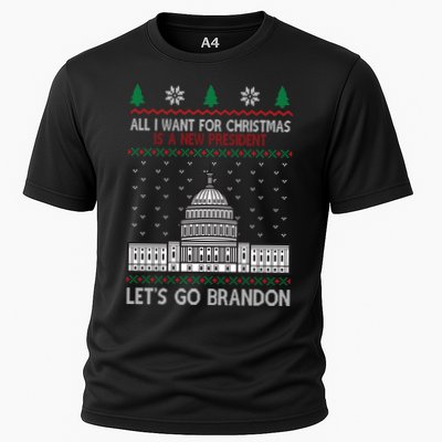 All I Want For Christmas Is A New President Let's Go Brandon Performance Shirt