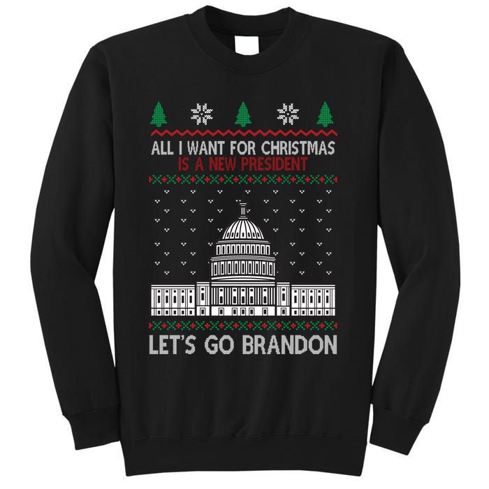 All I Want For Christmas Is A New President Let's Go Brandon Sweatshirt