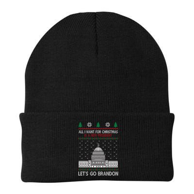 All I Want For Christmas Is A New President Let's Go Brandon Beanie
