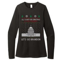 All I Want For Christmas Is A New President Let's Go Brandon Womens CVC Long Sleeve Shirt