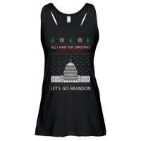 All I Want For Christmas Is A New President Let's Go Brandon Ladies Essential Flowy Tank