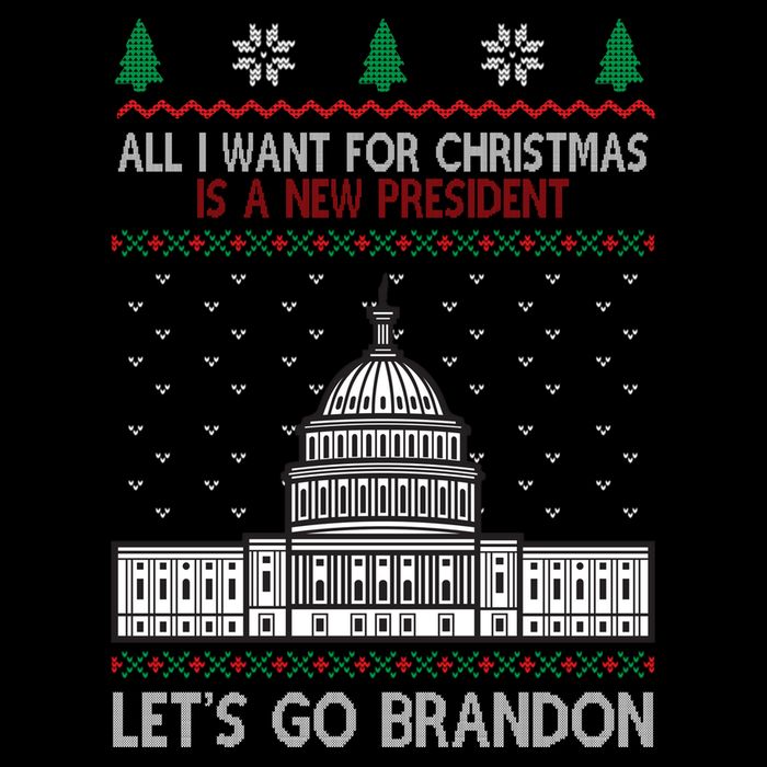 All I Want For Christmas Is A New President Let's Go Brandon Flatbill Hat